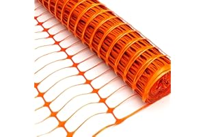 NO NONSENSE PRODUCTS 1m x 25m Orange Heavy Duty Safety Barrier Fencing Mesh Plastic Garden Netting Temporary Fence Reusable UV Resistant 1m High 25m Length Outdoor Crowd Events
