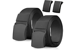 Boneke Cintura di Nylon, Cintura Tattica in Tela in Stile Militare da Uomo Cinturino, veloce attraverso il controllo di sicurezza dell'aeroporto, con plastica Fibbia, Fibbia Libera in Metallo.