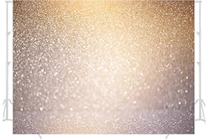 jiuzcare 2x1,5M Star Hintergrund Glitter Hintergrund Fotografie Gelb Glitzer Goldenen Bokeh Fotoleinwand Goldglitzer FotoHintergrund Golden Dot Fotografie, HGB12