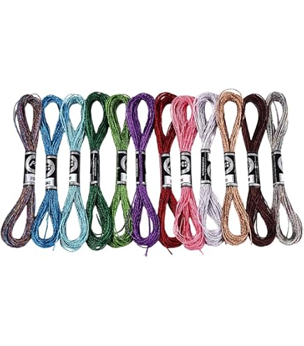 Bracelet d'amitié avec 50 écheveaux de couleur arcenciel broderie au point de croix fil de