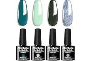 Allenbelle Smalto Semipermante Per Unghie Kit In Gel Uv Led Smalti Semipermanenti Per Unghie Nail Polish UV LED Gel Unghie 009