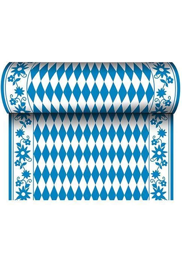 Sovie HORECA Servietten „BAVARIA“ – 40x40 Cm, 3-lagig, Blau-weißes Rautendesign, 100 Stück