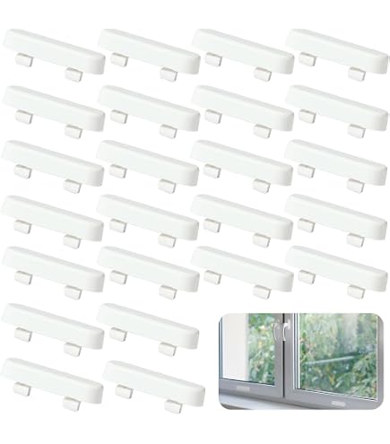 20 Tappi Per Fessure Finestre - Coperture Per Drenaggio E Ventilazione, Per Fessure 5x30 Mm, Plastica Resistente, Set Da 20 Pezzi Neri
