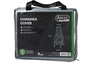 ASCOT GARDEN FURNITURE COVERS Ascot Premium Chiminea Cover - 37/60 (Dia.) X 100 (H) cm Modern Grey