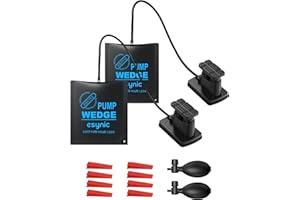eSynic Air Wedge Professionale con Pompa a Pedale e Pompa Manuale, Cuneo Gonfiabile 350kg per Installazione Porte Finestre Mobili e Auto, Walkie Tool con Accessori per DIY e Officina