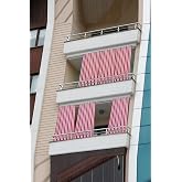 Balkon Perdesi Balkon Brandası Balkon Korkuluğu Korniş D&uuml;ğmeli Bağcıklı G&uuml;neşlik Perde (200 x 260 cm)