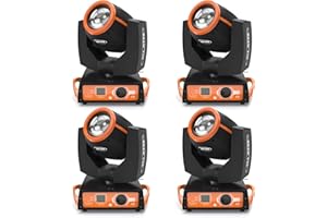 HOLDLAMP 7R 230W Beam Moving Head Light 8 Prismas Faro DMX512 Alto Brillo Potente Efecto Rayo Patrón Moving Head para Disco Club Live Show Bar Boda Halloween Navidad (4 unidades)