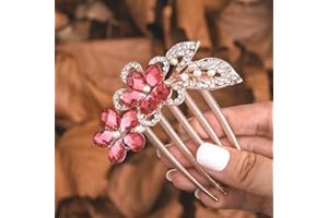 Bohend Diamante de imitación Peine Cristal postizos Nupcial Accesorios para el cabello para mujeres y niñas (3)