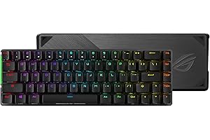 ASUS ROG Falchion 65% Tastiera Gaming Wireless e USB, Meccanica, Switch Cherry MX Rossi, RGB, Tasti in ABS, 2.4GHz, Pannello Touch Laterale, Custodia, Macro, Layout Italia, Nero