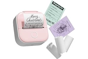COLORWING T02 Mini stampante con 3 rotoli di carta, Bluetooth Pocket Printer, stampante portatile per appunti, promemoria, riviste, fai da te