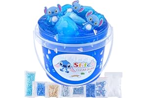 Slime Transparent, 300 ML Bleu Jelly Cube Glimmer Croquant Slime, Cadeau de fête pour Enfants, Cadeau d'anniversaire Pâques Noël Nouvel an pour Filles et garçons de 6 7 8 9 10 Ans et Plus 818