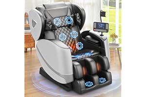 ‎FURNIMAT Massagesessel Ganzkörper, Zero Gravity Relaxsessel Massagestühle mit Taillen- und Beinheizung, Komfort-Airbags, Fußrollen, 10 Massagerollen, Bluetooth-Lautsprecher, Fernbedienung