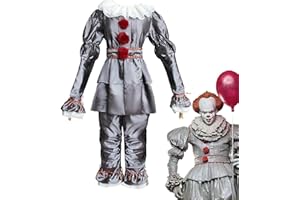 PW TOOLS Halloween Scary Damen Herren Kostüm Set, für Halloween Scary Minion Kostüme Pennywise Suits Dress Up Par, Rollenspiel und Karneval Cosplay, S-3XL Erwachsene Plus Size