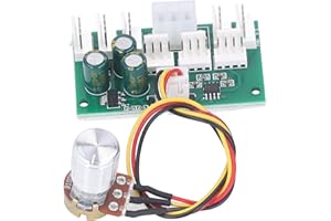 FYEARFLY PC Fan Speed Controller, 12V 4Pins/3Pins Universal Interface PWM Governor 8 Way 0-99.99% Adjustable PC Chassis Cooling Fan Driver, Board Hub With Knob, for 8pcs Fan