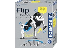 KOSMOS 621223 Flip-Monster, Dynamik-Bot, Roboter Bausatz mit innovativem Überschlagsantrieb, Spielzeug Roboter für Kinder ab 8 Jahre, Technik Bausatz, Experimentierkasten Technik