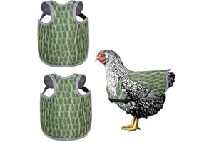 CQJ 2 Pack Chicken Saddles for hens Chicken Back Protector for Hens, Comfortable & Lightweight Chicken Aprons for Hens (green)