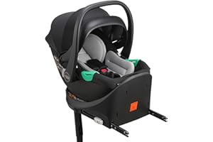 Cozy N Safe Snowdon i-Size Child Car Seat Carrier with ISOFix Base and Support Leg, 3 -Point Harness, Adjustable Headrest, Suitable from 40cm to 85cm (up to 15kg), New ECE R129 i-Size Compliant