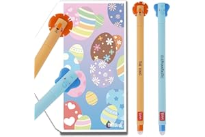 Tinte Ink Legami Lot de 2 stylos effaçables avec jolie enveloppe Motif éléphant, lion