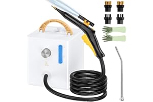 CAYAMA Handheld Steam Cleaner with LED, 2500W High Pressure Cleaner for Cleaning, 15s Fast Heating Portable Cleaners Home Use, Clean Steamer Upholstery Kitchen Bathroom Grout and Tile Car Detailing