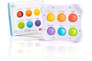 FAT BRAIN TOYS Fat Brain Dimpl Duo, Early Development Toy, Educational Toy, Push and Pop Toy, Sensory Toy for Babies, Colourful Toy for Boys and Girls Aged 12 Months and Older
