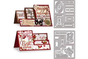 GLOBLELAND 3D Folding Display Card Cutting Dies for DIY Scrapbooking Metal Display Card Frame Cut Dies Greetings Die Cuts for Card Making Embossing Photo Album Craft Decor