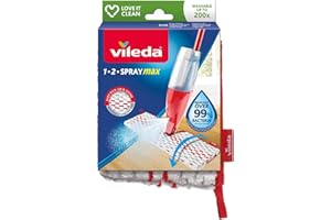 Vileda 2en1 Recharge Microfibres pour Balai Spray Max, Blanc, 1 Unité