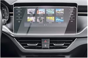 CDEFG Compatibile con Skoda Kamiq Scala 2019-2023 2024 Fabia 4 2022 2023 Car Navigation Glass Pellicola protettiva 9H Scratch Resistant GPS Proteggi Schermo Screen Protector (9,2 pollici)