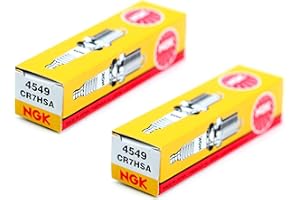 BISOMO NGK, set di 2 candele di accensione CR7HSA, filettatura resistente: 10 mm, per scooter, piccoli ciclomotori