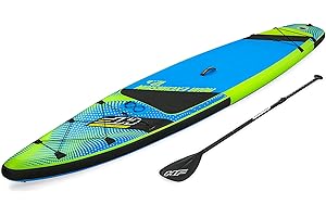 Bestway | Hydro-Force Aqua Excursion Tech Inflatable Stand-Up Paddleboard Set| Inflatable SUP with Hand Pump, Backpack, Leash, Fin, Paddle