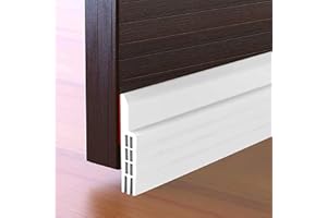 SXYHKJ Guarnizione Sottoporta in Gomma Adesivo Pellicola Insonorizzata Antispiffero Antivento Striscia di Sigillatura Paraspifferi Porta Antipolvere (5x200CM, bianco)