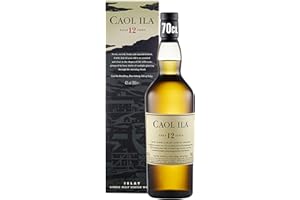 Caol Ila 12 Year Old Single Malt Whisky | 43% vol | 70cl | Scotch Whisky | Peaty Whisky from Islay | Distinct Smokiness | Fresh | Sweetly Fruity & Smooth-Bodied