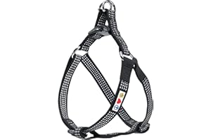 Pawtitas Small Dog Harness Reflective Dog Harness Adjustable Puppy Harness S Black Dog Harness