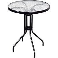 Nexos Bistrotisch mit Glasplatte und Schirmloch Gartentisch Balkontisch Terrassentisch