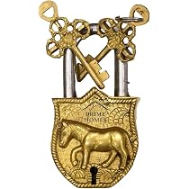 BHAVIKA DECOR Brass Horse Padlock Vintage Style Antique Horse ...