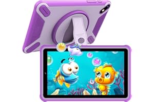 YOTOPT Tablet 7" per Bambini, 2GB RAM 32GB Rom (SD espandibile), Android Kids Tablet, Controlli Parentali, Schermo IPS FHD, 6580mAh, 5MP+2MP, WiFi, Bluetooth, Tablet per l'istruzione (Purple)
