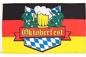 AZ FLAG - Oktoberfest Flag - 2x3 Ft - 100D Polyester German Beer Party Banner with Two Metal Grommets - Fade Resistant - Vivid Colors - 2' x 3' Feet - 90x60 Cm