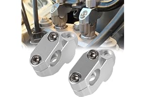 YIEBA 22mm 7/8 "Guidon Riser Bar Mount Riser Accessoires Moto pour V-Strom 250 2016-2018 V-Strom 650 DLsh50 2004-2008 2016-2019 V-Strom 1000 DL1000 2002-2019 Argent