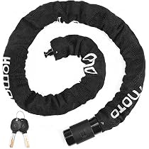 EMjollRay Antivol Velo Avec 2 Clés 120CM Cadenas Velo Avec Support, Chaine Antivol Trotinette