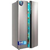 MIDEA American Refrigerator No Frost, 548L, 176 x 90 cm, Inverter Motor | American Fridge with Freezer, Silent 35 db, Touch P