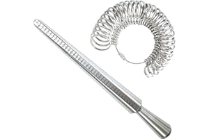 VPBEST Ringstock Ringgrössenmesser/Ringmesser - Messen Bestimmen Sie Ihre Ringgröße selbst - Zum Einfachen Messen der Größe Eines Fingerrings - Größenstandard Deutschland, EU
