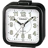 Casio TQ-141-1DF Table Clock, Black, Standard