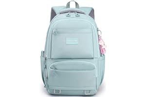 Ibalulu Rucksack Damen Schulrucksack 15.6 Zoll Laptop Rucksack, Nylon Schulranzen Teenager Multi-Tasche Wasserdicht Schultasche Daypacks Groß Backpack für Jungen Teenager School Bag(Blau)