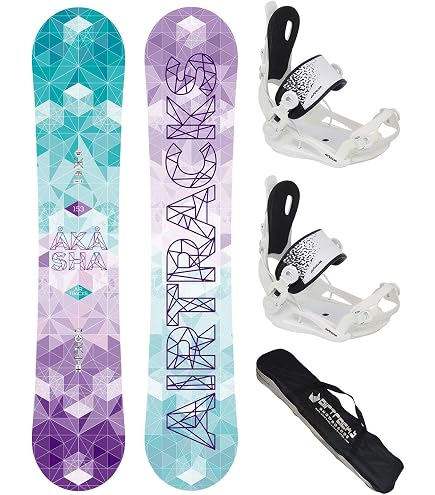 Pack Snowboard Airtracks Polygonal + Fixations Master FASTEC W + Sac - Complet Neuf