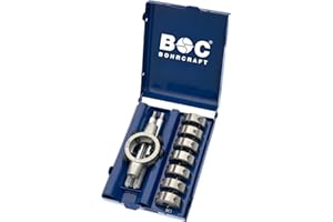 BOHRCRAFT Schneideisen HSS-G DIN 223 B + Halter in Mini-Box 8-tlg. M 3 - M 12 + Halter 25 x 9 / MSR 8