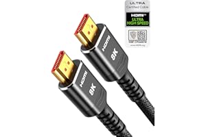 Highwings HDMI 2.1 Kabel 3meter Zertifiziertes, 10K 8K HDMI Kabel 48Gbps Ultra Highspeed 8K 60Hz 4K 120Hz 7680P eARC HDCP 2.2&2.3 DTS:X Dynamische HDR Kompatibel mit Soundbar HDTV Monitor