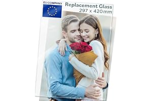 Icona Bay - 16.5x11.5 cm Heat-Strengthened Glass Replacement for Picture Frame - A3 Size, 2 Pack - Replacement Glass for 16.5 x 11.5 cm Photo Frame - Semi-Tempered Cover Sheet