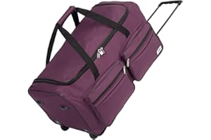 MONZANA® XXL Sac de voyage Trolley 160L Roulettes Poignée télescopique 85x43x44cm Pieds Grand Bagage souple Sac de voyage Duffle Bag