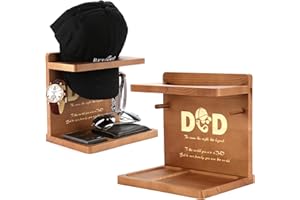 Sovyime Best Fathers Day Dad Gifts, Best Dad Gifts for Dad Birthday Gifts from Daughter Son, Wooden Hat Stand Presents for Dad, Daddy Racks Baseball Caps,Hat Storage Home Office Desk Organiser