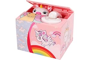 Pinkgarden Cartoon Katze Sparschwein Geldscheindose Passwort Elektronische Spardose Safe Saving Box ATM Bank Safe Locks Panda Smart Voice Prompt Spardose (Lovely Unicorn)
