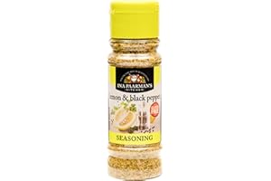 INA PAARMAN'S KITCHEN Ina Paarman | Lemon & Black Pepper Seasoning | 200ml | Award Winning | Pairs with Fish, Seafood, Chicken | Natural Ingredients | Cooking | Spice | Delicious Flavour | Lemon & Black Pepper Seasoning
